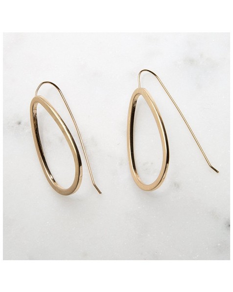 Geo Drop Earrings -  gold-gold