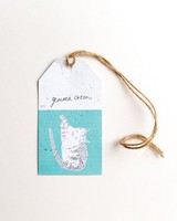 Gemma Orkin Turquoise Cat Tag -  turquoise