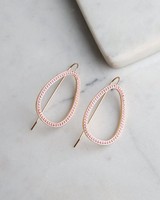 Geometric Drop Chain Earrings  -  gold-rose