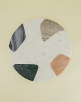 Round Abstract Marble Serving Board -  assorted
