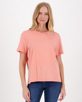 Michaela Plain T-Shirt -  orange