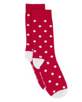 Tread + Miller Santa Dot Sock -  red