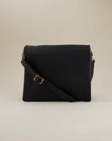 Michelle Fold Over Sling Bag -  black