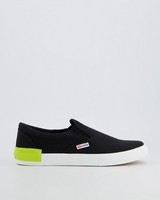Superga Rubber Patch Slip-On Sneakers -  black