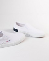 Superga Rubber Patch Slip-On Sneakers -  white