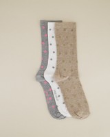 Tread & Miller Ladies Dotted Sock Pack -  assorted