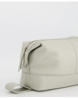 Hiromi Leather Washbag -  grey