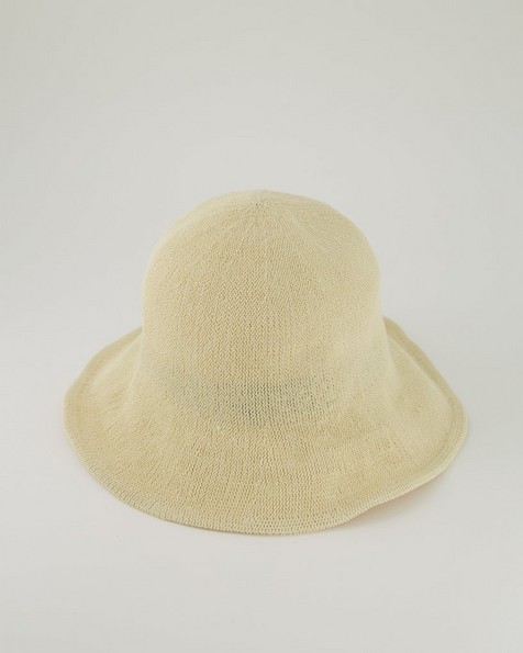 Ladies Piper Knitted Bucket Hat -  bone