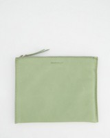 Kezia Leather Pouch -  green