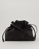 Emma Crossbody Leather Bag -  black