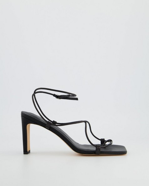 Ella Leather Heel -  black