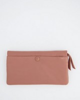 Ladies Clara Leather Wallet -  darkred