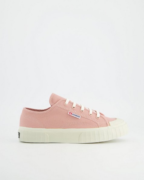 Ladies Superga Chunky Striped Classic Sneaker -  pink