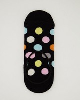 Happy Socks' Ladies Dot Liner Socks -  black