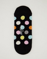 Happy Socks' Ladies Dot Liner Socks -  black