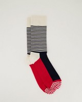 Happy Socks' Men's Half Stripe Socks -  blue