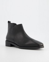 Lili Leather Ankle Boot -  black