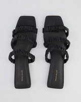 Ladies Artis Rouched Sandal -  black