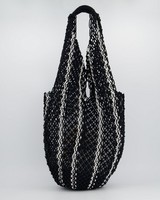 Lana Crochet Hobo Bag -  black