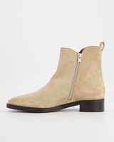 Ladies Chi Suede Ankle Boot -  stone