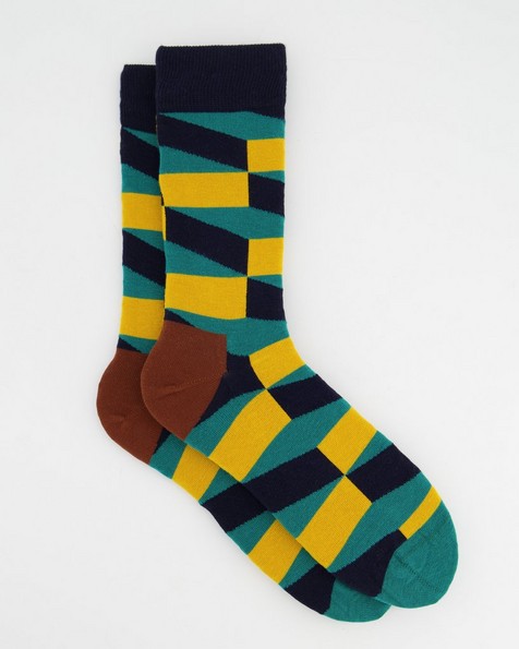 Happy Socks' Men's Jumbo Filled Optic Socks -  assorted