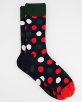 Happy Socks - Big Dot Sock -  red