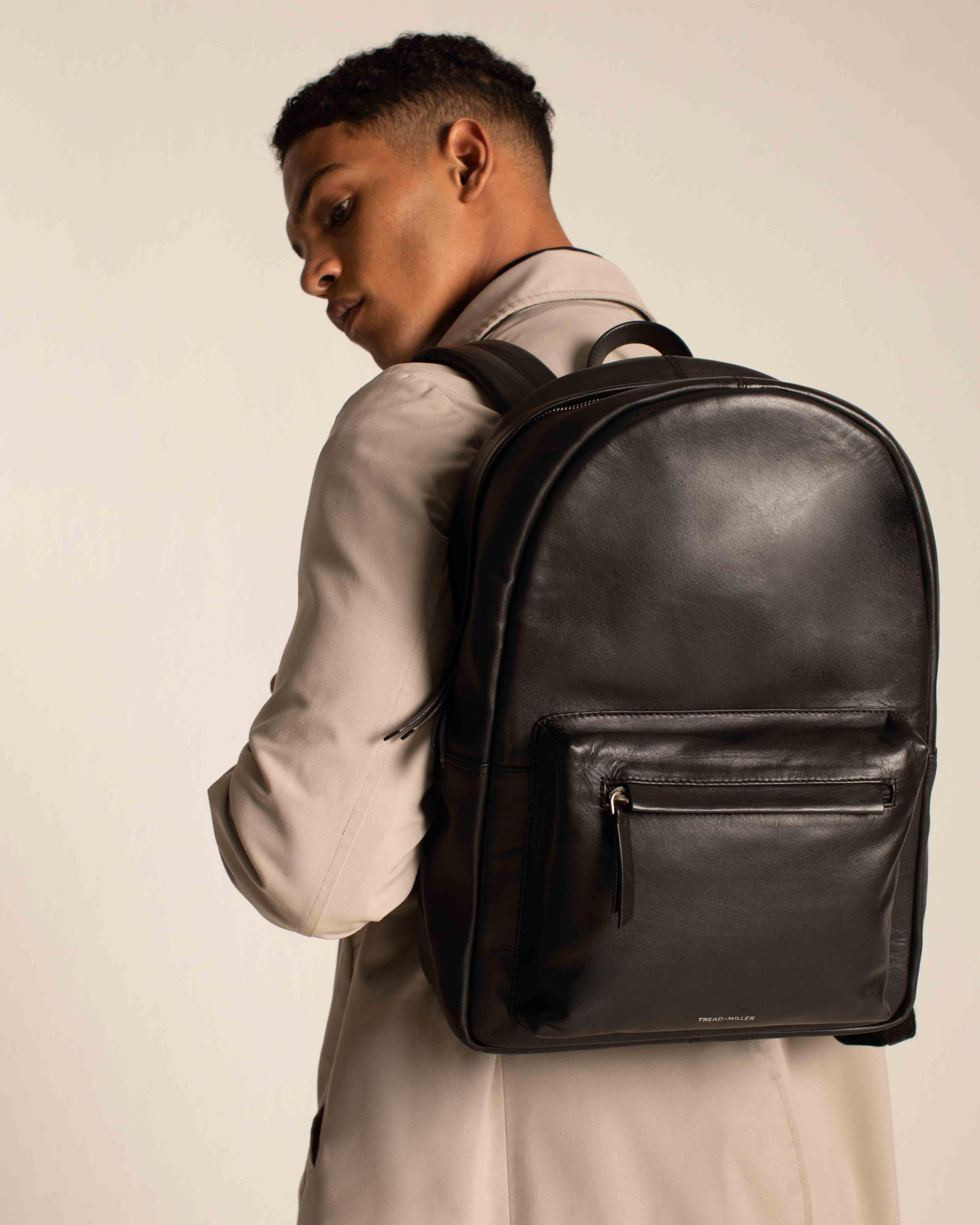 mens leather backpack