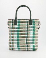 Ladies Ela Woven Shopper Bag -  green