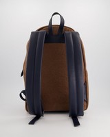 Men’s Luis Leather & Canvas Backpack -  brown