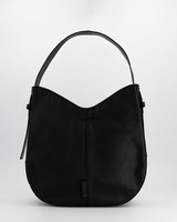 Ladies Maddie Hobo Leather Bag -  black