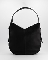 Ladies Maddie Hobo Leather Bag -  black