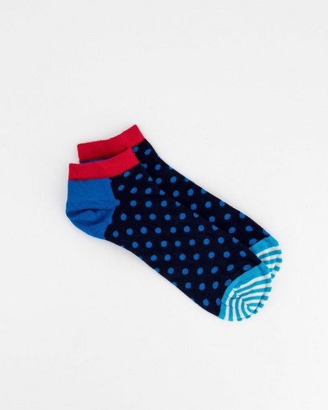 Happy Socks' Men’s Dot Low Socks -  blue