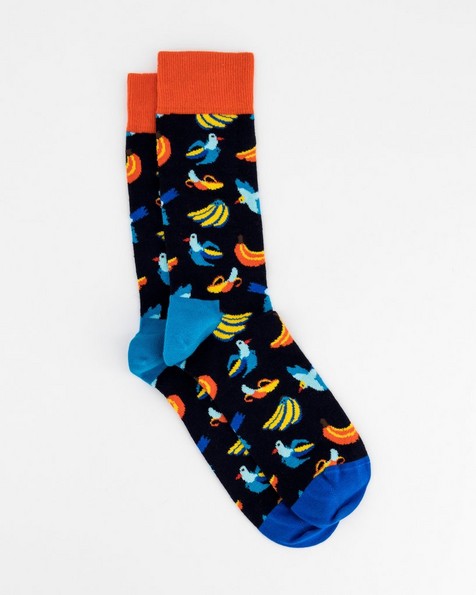 Happy Socks' Men’s Banana Bird Socks -  blue