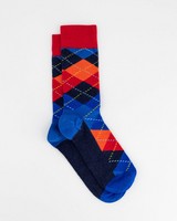 Happy Socks' Men's Argyle Diamond Socks -  blue