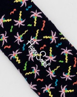 Happy Socks' Men’s Confetti Palm Liner Socks -  black