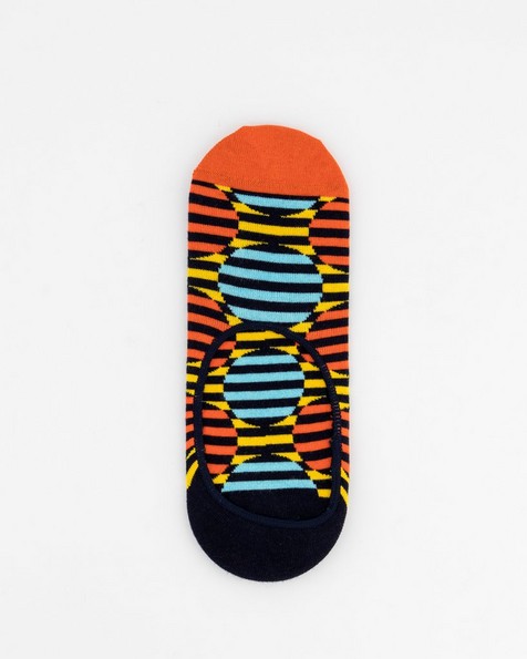 Happy Socks' Men’s Optic Dot Liner Socks -  orange