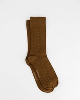 Men's Mini Multi-Colour Dotted Sock -  brown