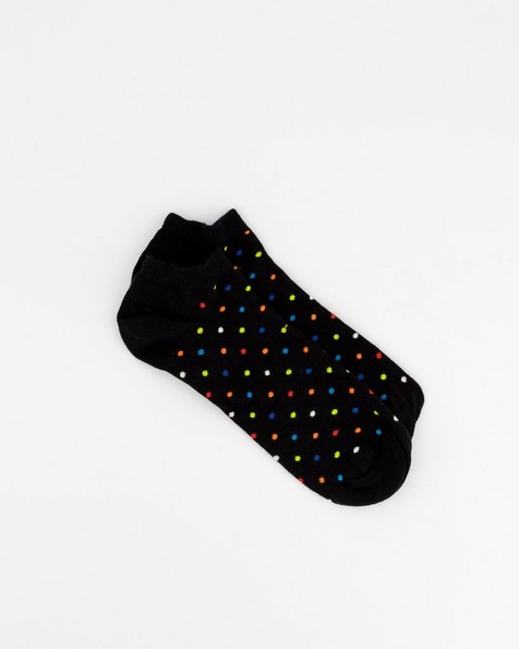 Happy Socks' Men’s Mini Dot Low Socks -  black