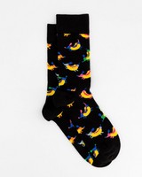 Happy Socks' Men’s ‘Hot Dog’ Dog Socks -  black