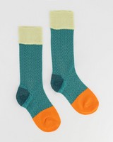 Happy Socks' Ladies Lucia Mid High Teal Socks -  teal