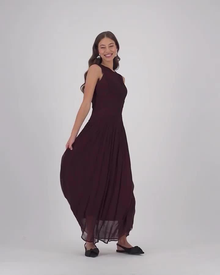 strapless open back dress Rent Little Mistress Navy Satin Pleated Midaxi Dress