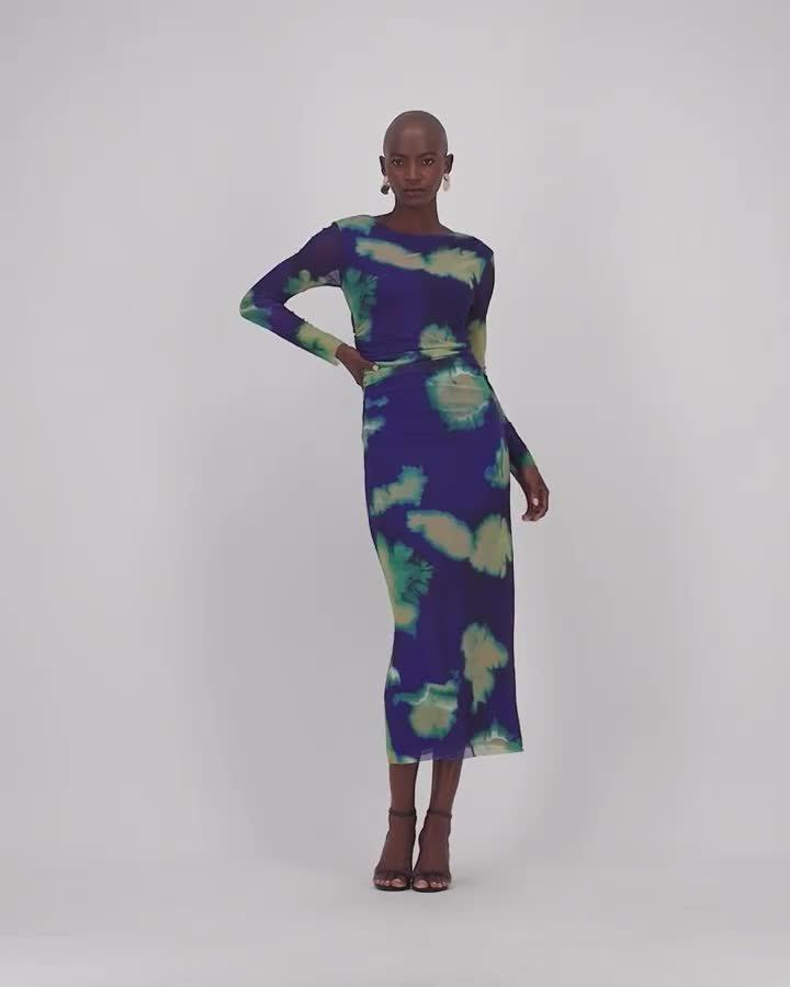 Ameri　HAND 3D MOTIF MESH DRESS 106975628_C54_video