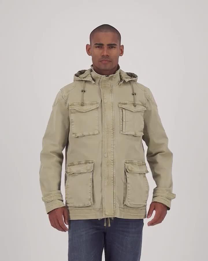 K-WAY Elements Men's Safari 3-in-1 Canvas Field Jacket | Cape