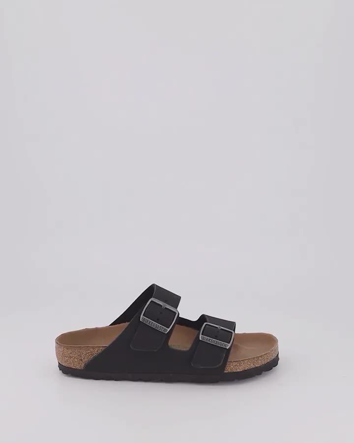 birkenstock arizona vegan flat sandals in black