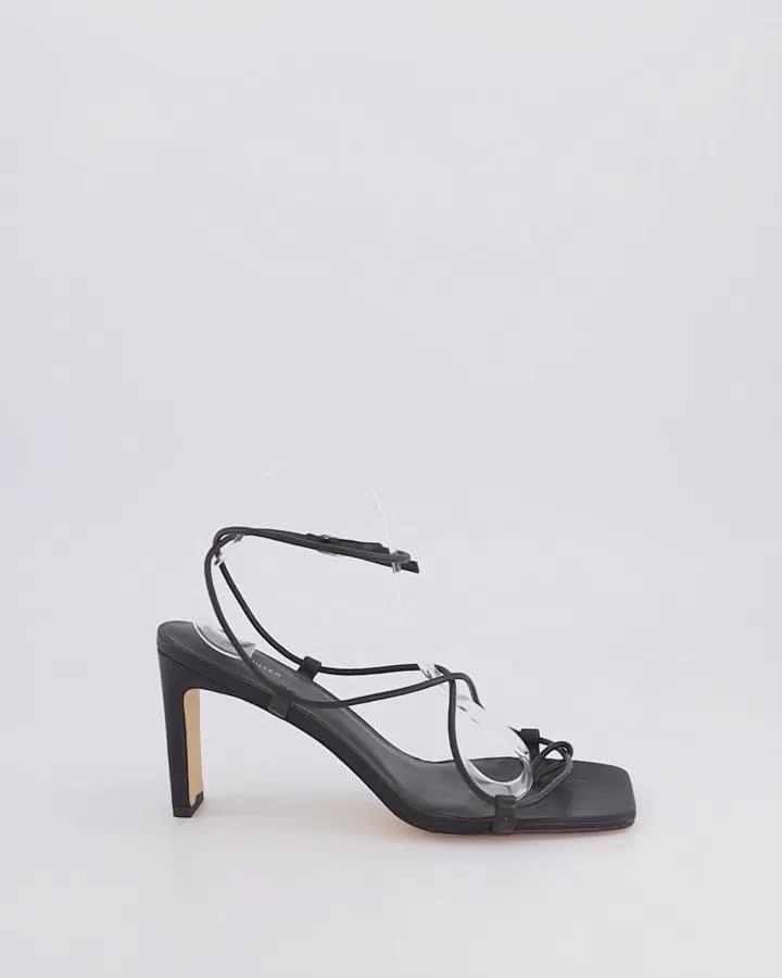 Ella Leather Heel -  black