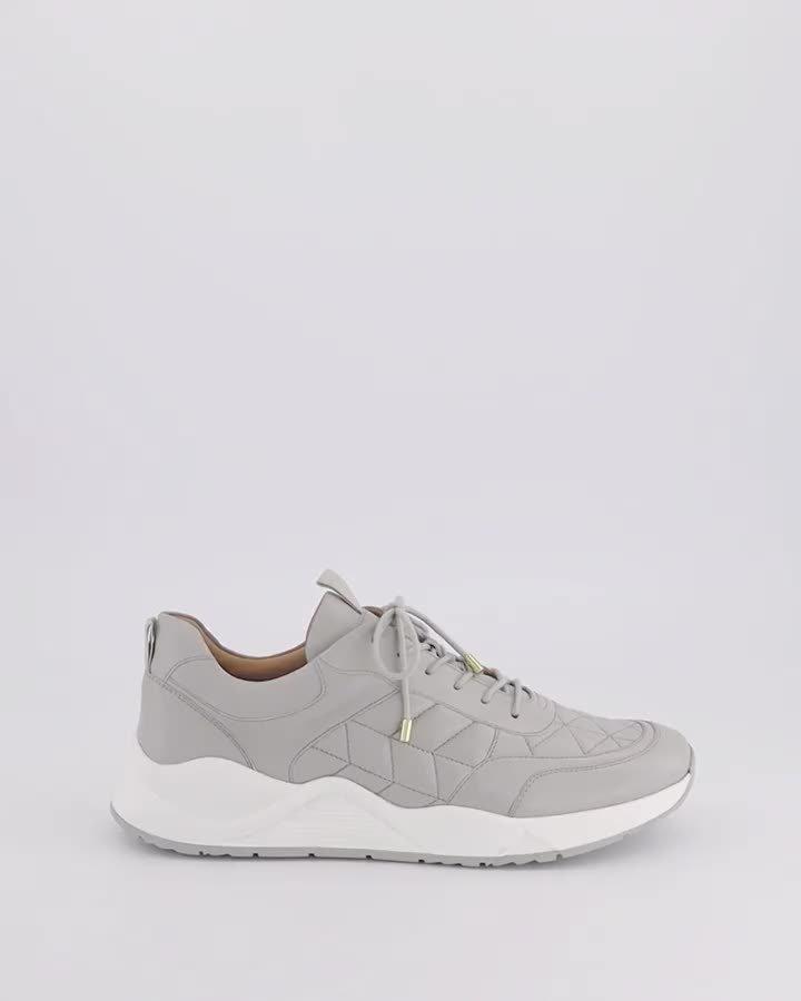 Tread + Miller Ivanna Quilted Sneaker -  grey